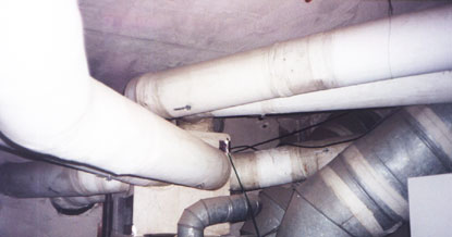 Asbestos ducts are very common in basements and garages as well as attics