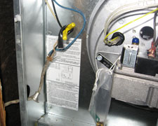 This is an electrical problem waiting to occur in this mobile home furnace